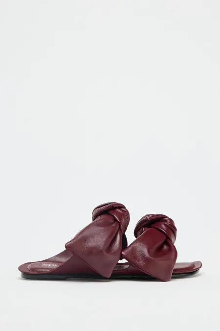 صندل چرمی زنانه پاپیون‌دار زارا – ZARA