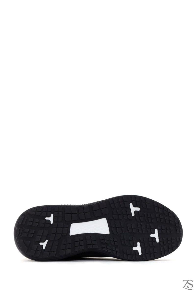 کتونی چرمی مردانه مشکی خاکستری تیره با کف ضخیم Nubuck دری مد