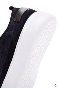 کتونی مردانه جیر لاجوردی بنددار زیره ضخیم دری مد