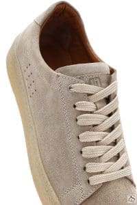 کتونی مردانه چرم جیر بژ بنددار دری مد