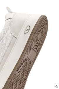 کتونی مردانه چرم سفید بنددار دری مد