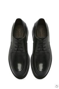 کفش رسمی مردانه مشکی چرمی بنددار دری مد