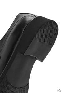 کفش رسمی مردانه مشکی چرمی بنددار دری مد