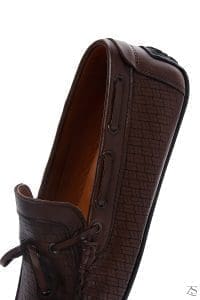 کفش لوفر مردانه چرم قهوه‌ای کژوال دری مد