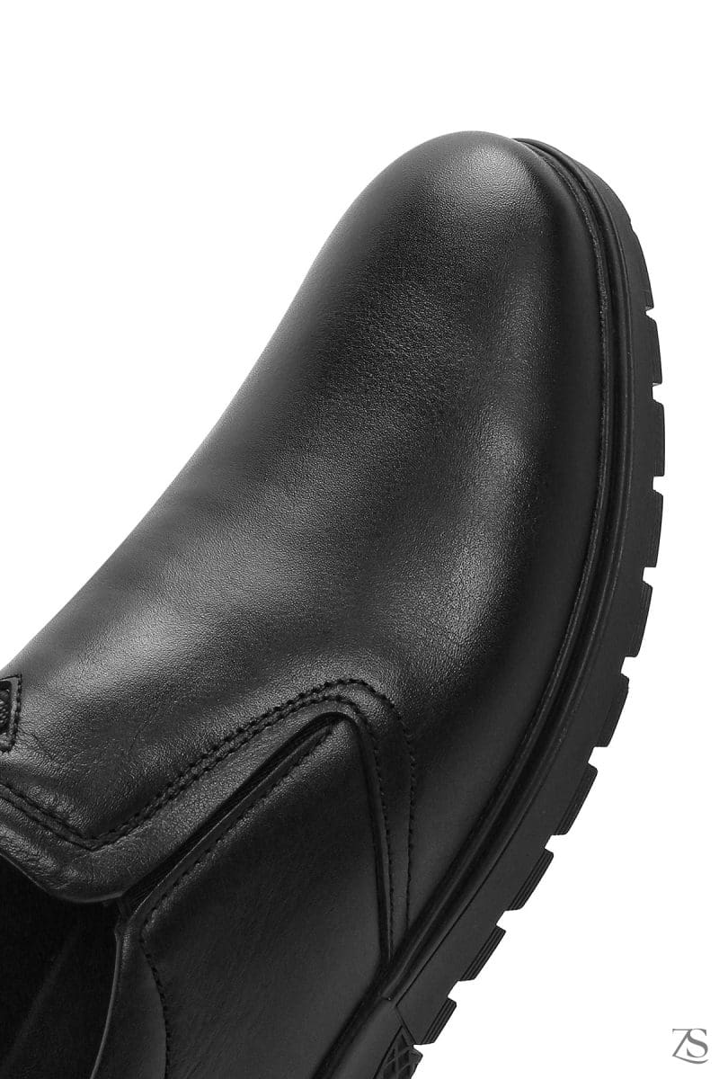 کفش لوفر مردانه چرم مشکی کژوال Derimod Fly
