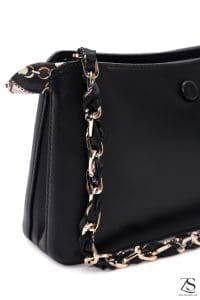 کیف زنانه دوشی مشکی بند بلند دری مد