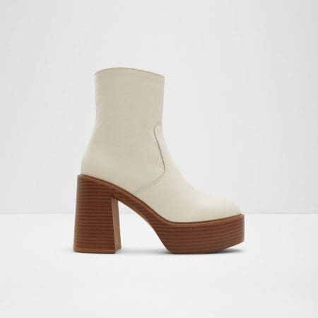 بوت زنانه سفید چرم طبیعی MYRELLE – ALDO