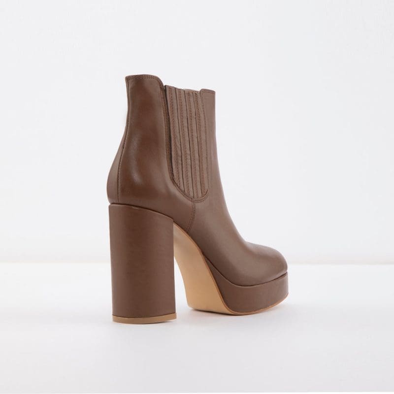 بوت زنانه قهوه ای چرم طبیعی JEYLAN-TR – ALDO