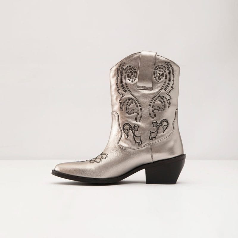 بوت زنانه نقره ای چرم طبیعی CLEITE-TR – ALDO