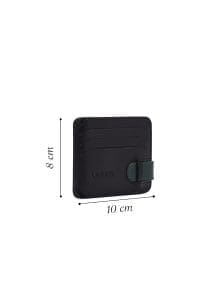 جای کارت چرمی سبز مشکی مردانه دری مد