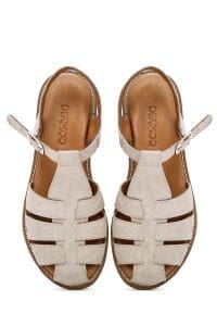 صندل زنانه طوسی جیر بنددار دری مد