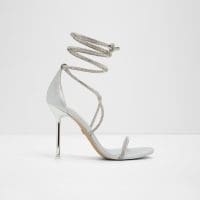 صندل زنانه پاشنه بلند نقره‌ای آلدو CALADONIA – ALDO