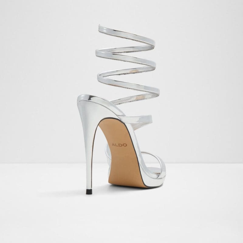 صندل پاشنه دار مجلسی زنانه نقره ای آلدو KATSWIRL – ALDO