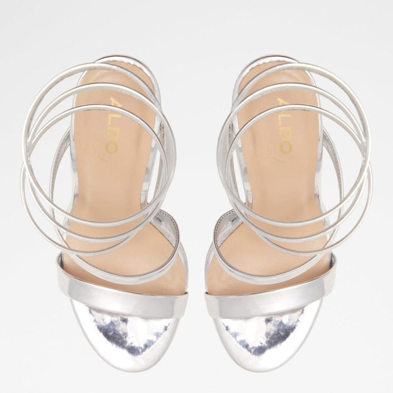 صندل پاشنه دار مجلسی زنانه نقره ای آلدو KATSWIRL – ALDO