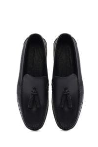 لوفر مردانه چرم مشکی پاپیونی روزمره دری مد