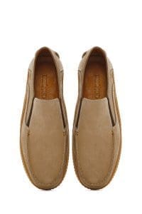 لوفر مردانه چرم نوبوک بژ روزمره دری مد