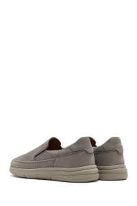 لوفر مردانه چرم نوبوک طوسی راحتی دری مد