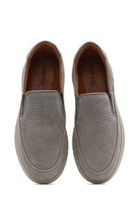 لوفر مردانه چرم نوبوک طوسی راحتی دری مد