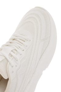 کتونی زنونه سفید بنددار با زیره ضخیم دری مد