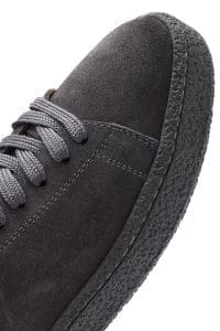 کتونی مردانه چرم جیر طوسی بنددار دری مد