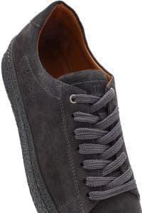 کتونی مردانه چرم جیر طوسی بنددار دری مد