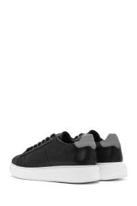 کتونی مردانه چرم مشکی بنددار زیره ضخیم دری مد