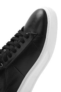 کتونی مردانه چرم مشکی بنددار زیره ضخیم دری مد