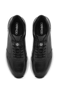 کتونی مردانه چرم مشکی بنددار طرح کروکو دری مد