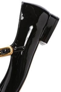 کفش باله ای چرمی مشکی زنانه دری مد