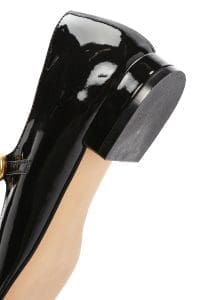 کفش باله ای چرمی مشکی زنانه دری مد