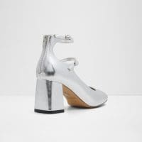 کفش زنانه پاشنه بلند نقره‌ای مدل مری جین آلدو KAERI – ALDO