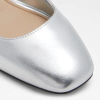 کفش زنانه پاشنه بلند نقره‌ای مدل مری جین آلدو KAERI – ALDO
