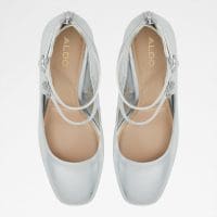 کفش زنانه پاشنه بلند نقره‌ای مدل مری جین آلدو KAERI – ALDO