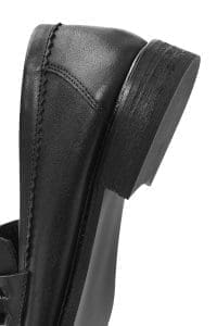 کفش لوفر زنانه چرم مشکی با سگک دری مد