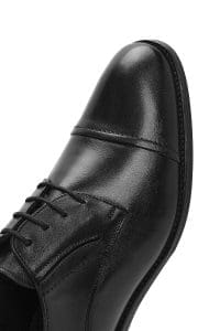 کفش مردانه مشکی بنددار چرم کلاسیک کفش دری مد