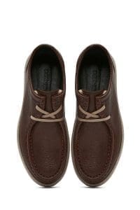 کفش مردانه چرم قهوه‌ای بندی کژوال دری مد