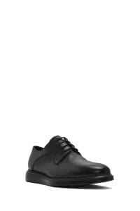 کفش مردانه چرم مشکی بندی کژوال دری مد