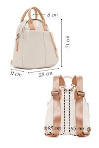 کوله‌پشتی زنانه کرم بند بلند دری مد