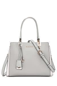 کیف زنانه دستی طوسی بند بلند دری مد