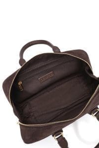 کیف زنانه دستی چرم جیر قهوه‌ای بند بلند دری مد