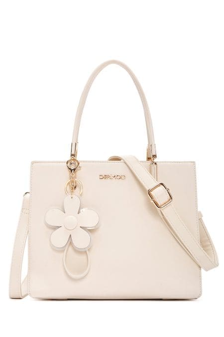 کیف زنانه دستی کرم بند بلند دری مد