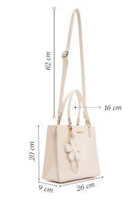 کیف زنانه دستی کرم بند بلند دری مد