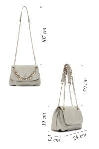 کیف زنانه دوشی سبز بند زنجیری بلند دری مد