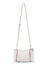 کیف زنانه دوشی سفید بند بلند دری مد