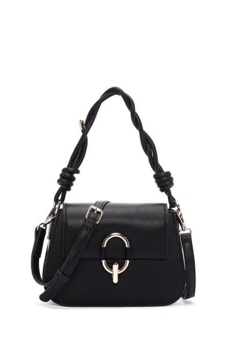 کیف زنانه دوشی مشکی بند بلند دری مد