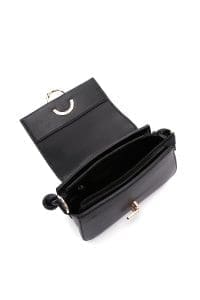 کیف زنانه دوشی مشکی بند بلند دری مد