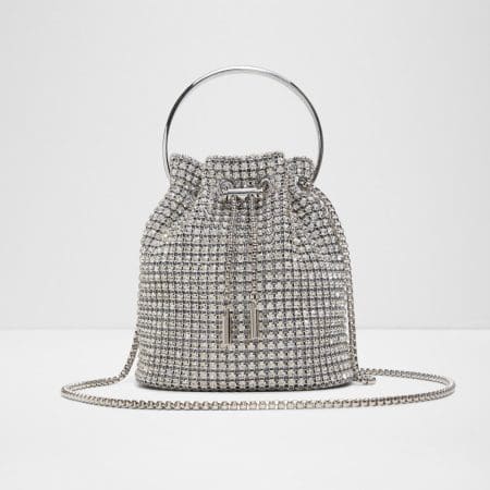 کیف زنانه دوشی و دستی نقره‌ای آلدو BLINGBUCKET – ALDO