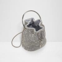 کیف زنانه دوشی و دستی نقره‌ای آلدو BLINGBUCKET – ALDO