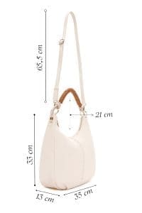 کیف زنانه دوشی کرم بند بلند دری مد