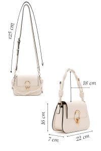 کیف زنانه دوشی کرم بند بلند دری مد